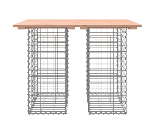 Banco de jardín diseño gaviones madera maciza pino 100x70x72 cm