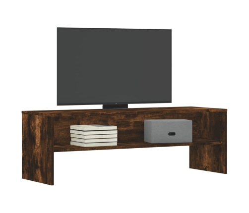 Mueble de TV madera de ingeniería roble ahumado 120x40x40 cm