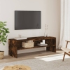 Mueble de TV madera de ingeniería roble ahumado 120x40x40 cm