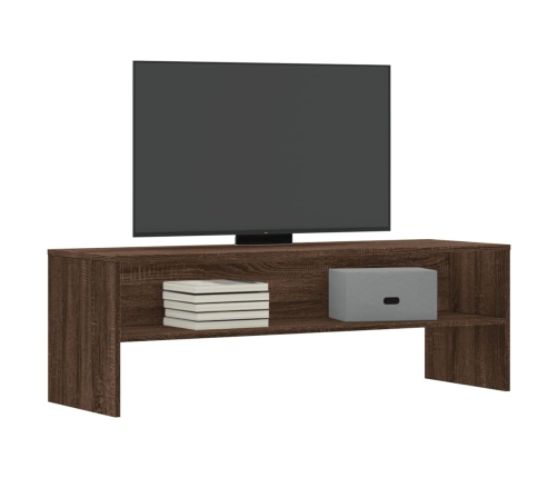 Mueble de TV madera de ingeniería marrón roble 120x40x40cm