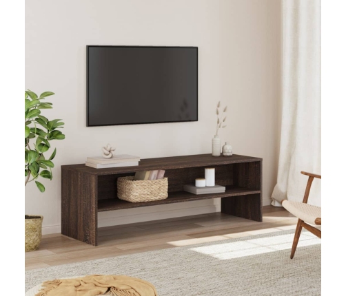 Mueble de TV madera de ingeniería marrón roble 120x40x40cm