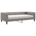 Sofá cama con colchón tela gris taupe 100x200 cm