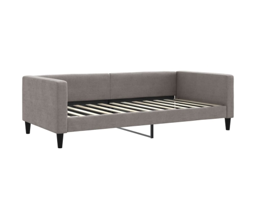 Sofá cama con colchón tela gris taupe 100x200 cm