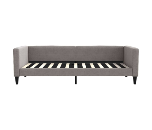 Sofá cama con colchón tela gris taupe 100x200 cm