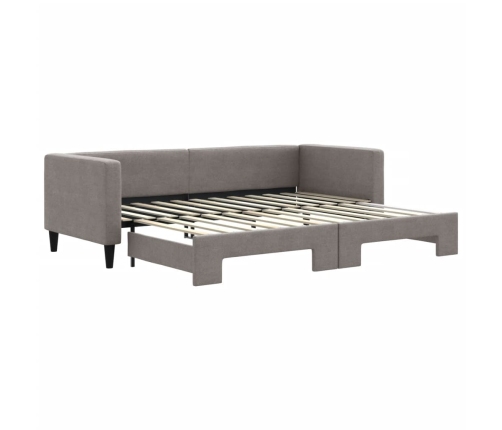 Sofá cama nido tela gris taupe 80x200 cm