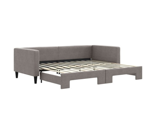 Sofá cama nido tela gris taupe 90x200 cm