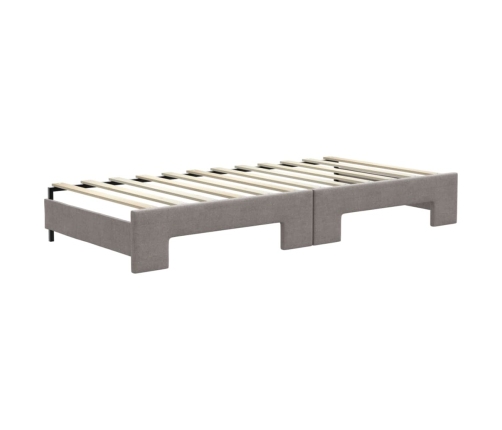 Sofá cama nido tela gris taupe 90x200 cm