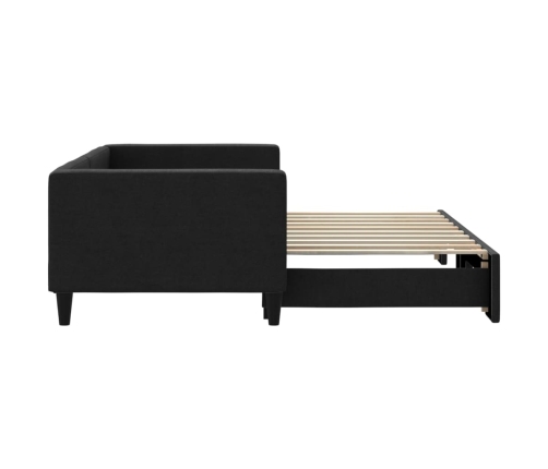 vidaXL Sofá cama nido tela negro 90x190 cm