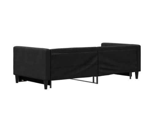 vidaXL Sofá cama nido tela negro 90x190 cm