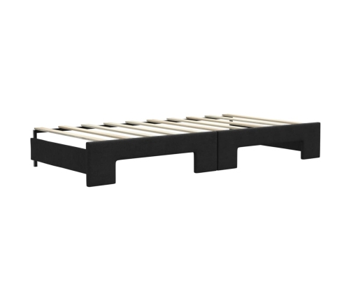 vidaXL Sofá cama nido tela negro 90x190 cm