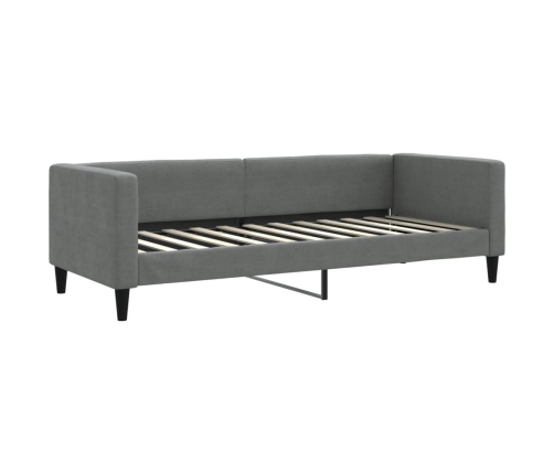 vidaXL Sofá cama nido con colchón tela gris oscuro 80x200 cm