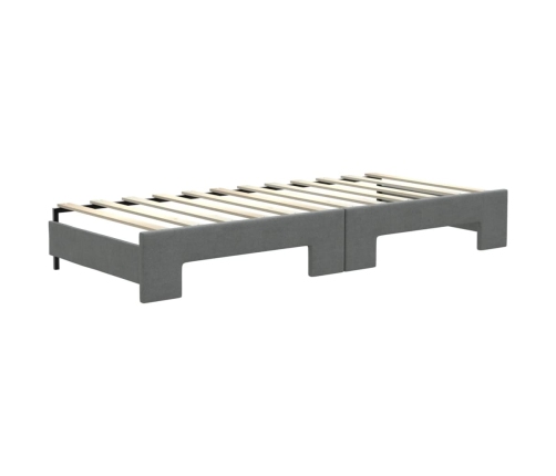 vidaXL Sofá cama nido con colchón tela gris oscuro 80x200 cm