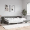 vidaXL Sofá cama nido con colchón tela gris oscuro 80x200 cm