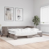 vidaXL Sofá cama nido con colchón tela gris taupe 90x200 cm