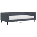 Sofá cama con colchón terciopelo gris oscuro 100x200 cm