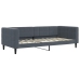 Sofá cama con colchón terciopelo gris oscuro 100x200 cm