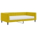 Sofá cama con colchón terciopelo amarillo 100x200 cm