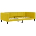 Sofá cama con colchón terciopelo amarillo 100x200 cm