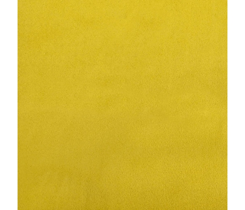 Sofá cama con colchón terciopelo amarillo 100x200 cm