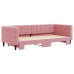 Sofá cama nido terciopelo rosa 90x200 cm