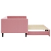 Sofá cama nido terciopelo rosa 90x200 cm