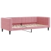 Sofá cama nido terciopelo rosa 90x200 cm