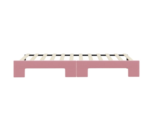 Sofá cama nido terciopelo rosa 90x200 cm