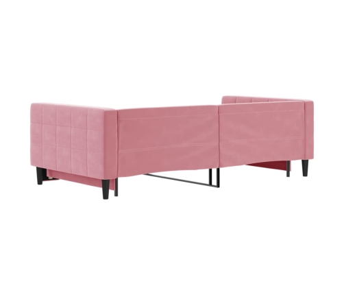 Sofá cama nido terciopelo rosa 100x200 cm