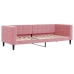 Sofá cama nido con colchón terciopelo rosa 80x200 cm