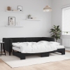 vidaXL Sofá cama nido con colchón terciopelo negro 90x190 cm