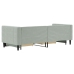 Sofá cama nido con cajones terciopelo gris claro 80x200 cm