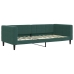 Sofá cama nido con cajones terciopelo verde oscuro 90x200 cm