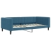 Sofá cama nido con cajones terciopelo azul 100x200 cm