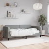 vidaXL Sofá cama con colchón tela gris claro 90x200 cm