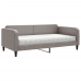 Sofá cama con colchón tela gris taupe 100x200 cm