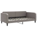 Sofá cama con colchón tela gris taupe 100x200 cm