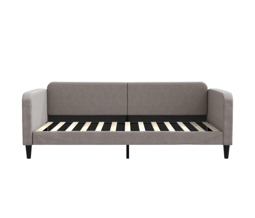 Sofá cama con colchón tela gris taupe 100x200 cm