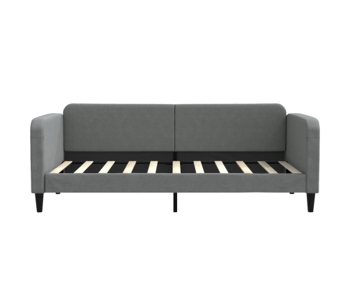 vidaXL Sofá cama con colchón tela gris oscuro 90x190 cm