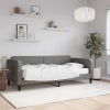 vidaXL Sofá cama con colchón tela gris oscuro 90x190 cm