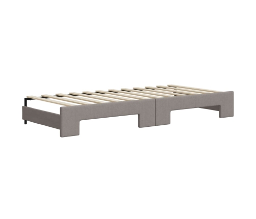 Sofá cama nido tela gris taupe 80x200 cm