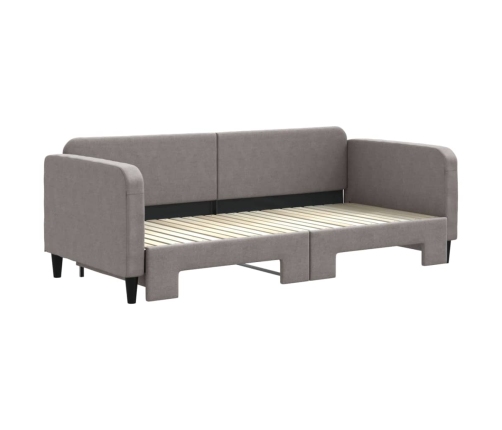 Sofá cama nido tela gris taupe 90x200 cm