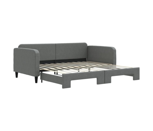 vidaXL Sofá cama nido tela gris oscuro 100x200 cm