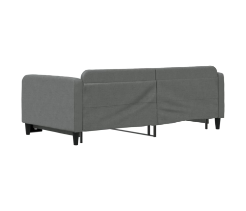 vidaXL Sofá cama nido tela gris oscuro 100x200 cm