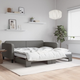 Sofá cama nido tela gris oscuro 100x200 cm