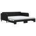 Sofá cama nido con colchón tela negro 100x200 cm