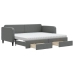 vidaXL Sofá cama nido con cajones tela gris oscuro 90x190 cm