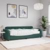 Sofá cama con colchón terciopelo verde oscuro 80x200 cm