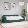 Sofá cama con colchón terciopelo verde oscuro 100x200 cm