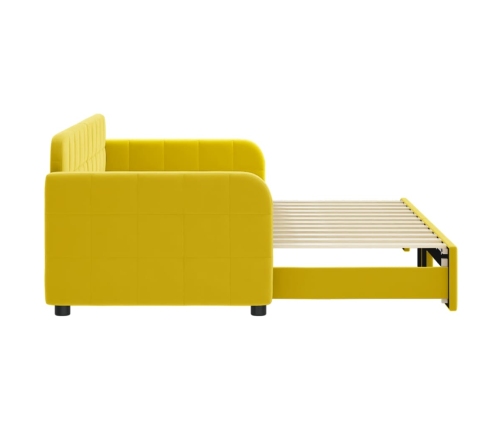 Sofá cama nido terciopelo amarillo 80x200 cm