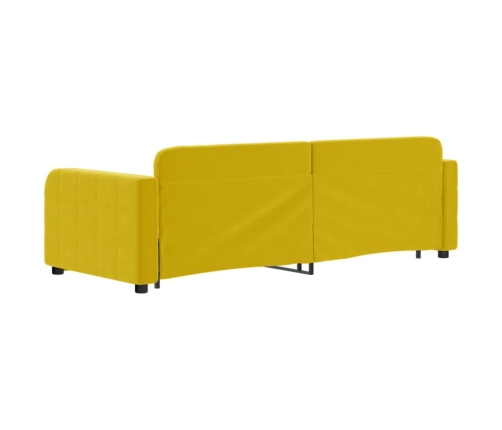 Sofá cama nido terciopelo amarillo 80x200 cm